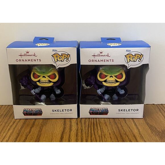 Skeletor Hallmark Ornaments Funko Pop Masters of the Universe Lot of 2 - Picture 1 of 6
